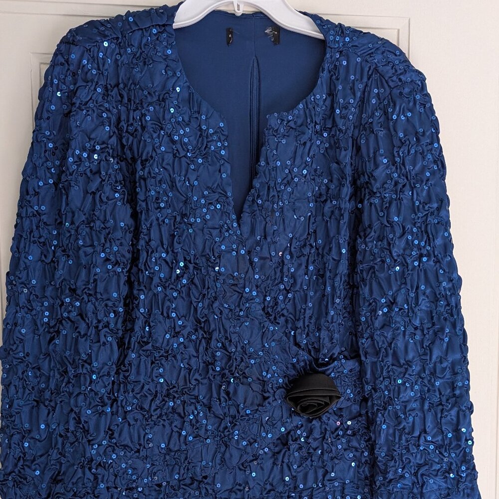 Cachet faux wrap party blouse